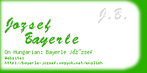 jozsef bayerle business card